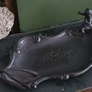 Derby Silver Co. 1890s Antique Victorian Wishbone Tray